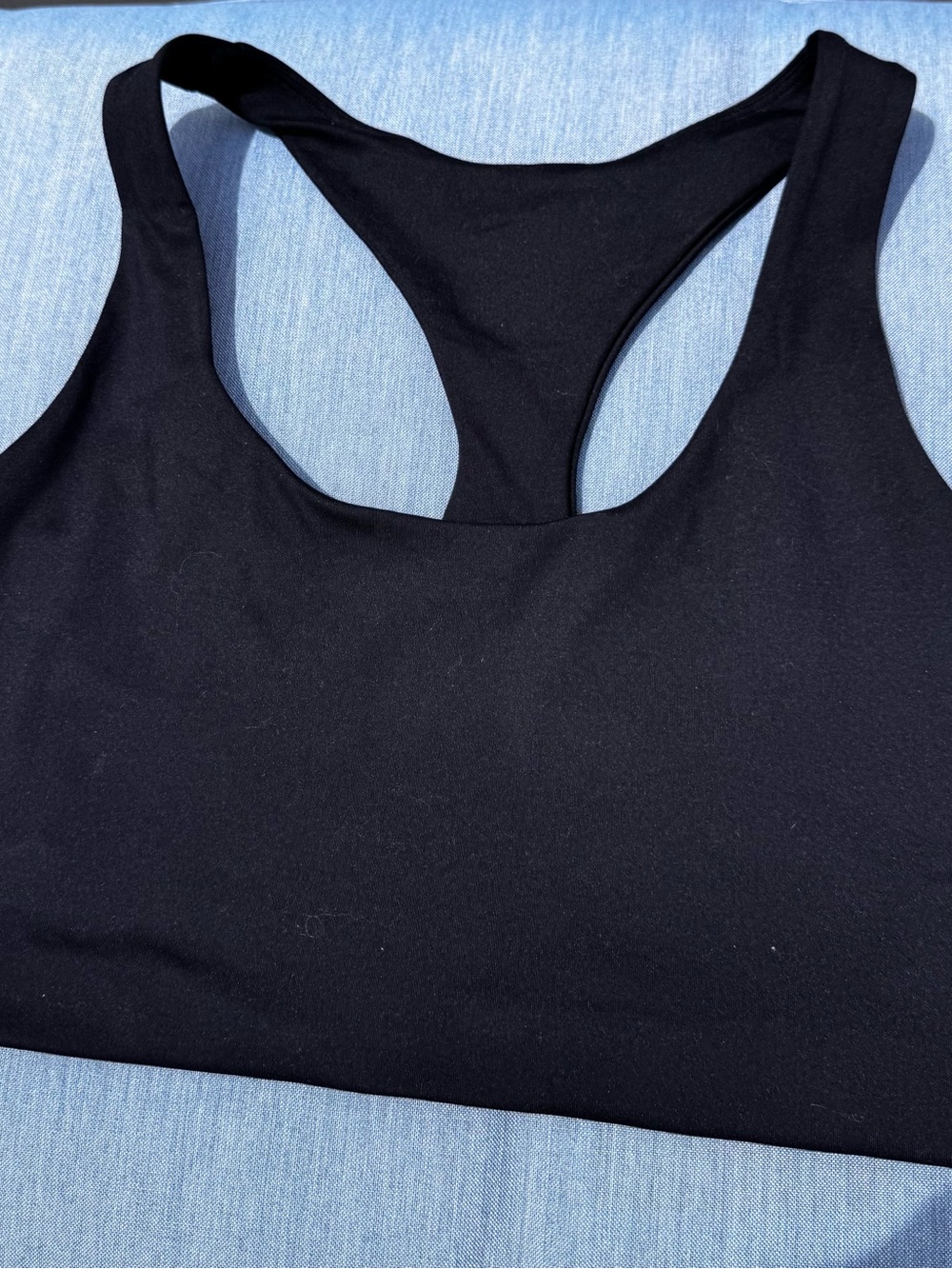 GAP Black Racerback Sports Bralette - Minimal Support